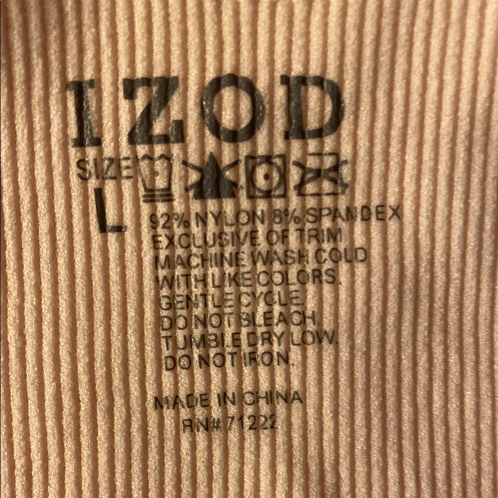 IZOD Cream Ribbed Bralette - Picture 5 of 5